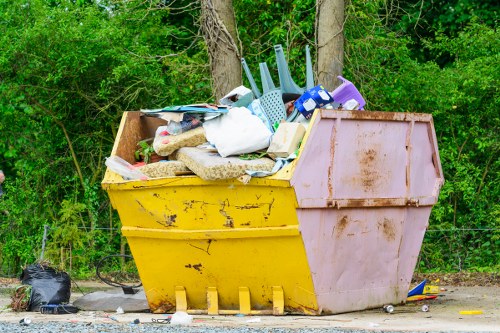 Household items being removed